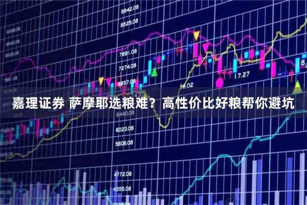 嘉理证券 萨摩耶选粮难？高性价比好粮帮你避坑